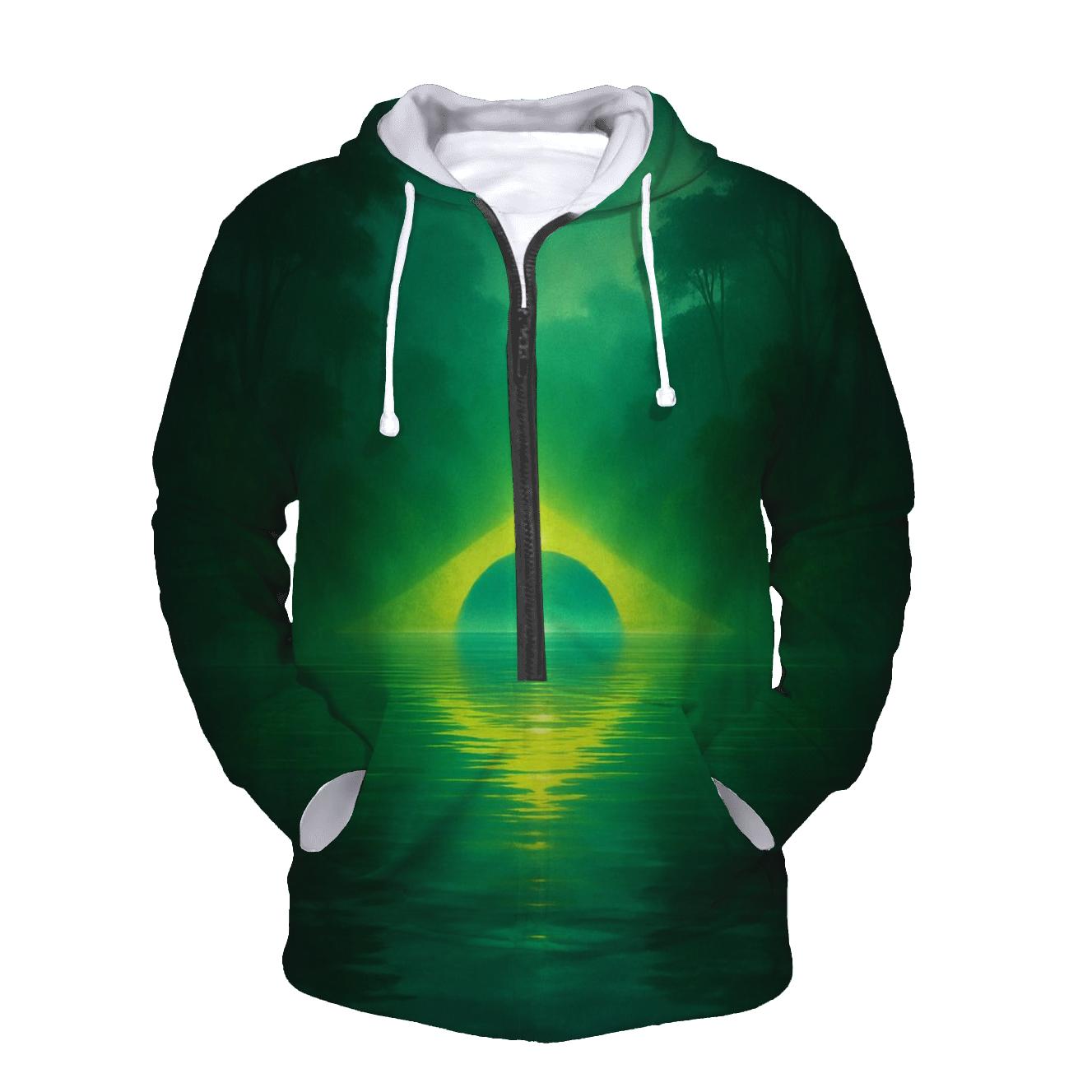 Brazilian Rainforest Flag Reflection lightweight hoodies