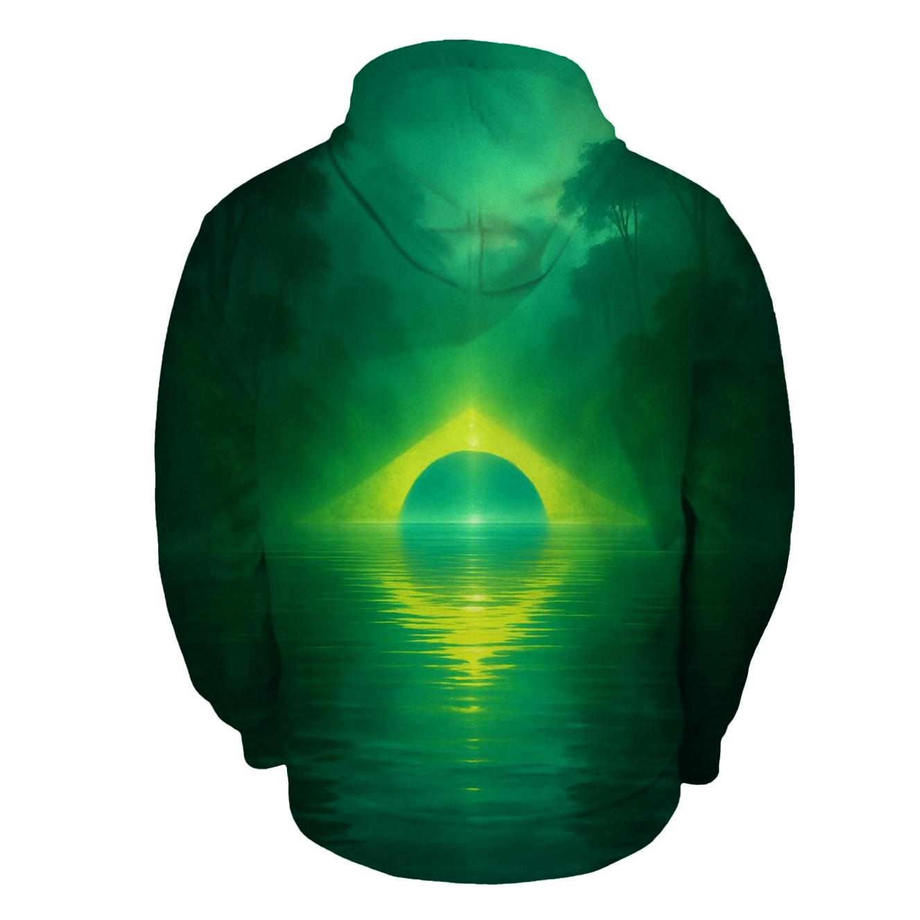 Brazilian Rainforest Flag Reflection lightweight hoodies