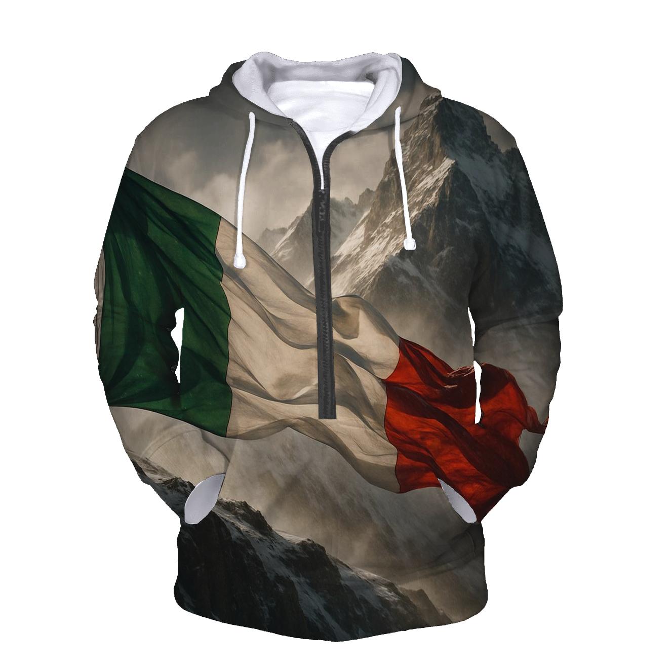 Italian Tricolor Alpine Winds lightweight hoodies