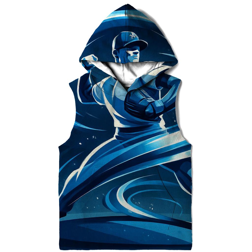 Chrome Wave Pitcher Spiral printed hoodies