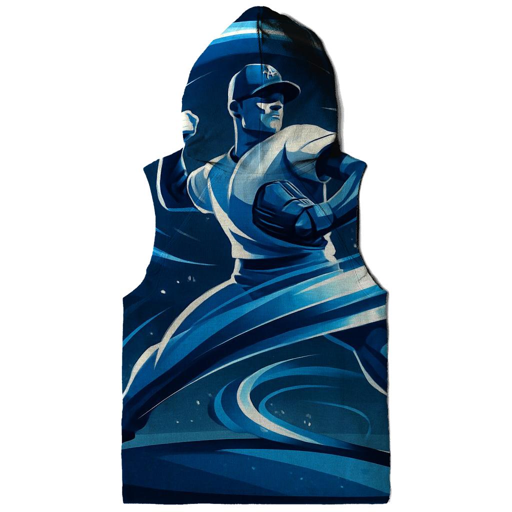 Chrome Wave Pitcher Spiral printed hoodies