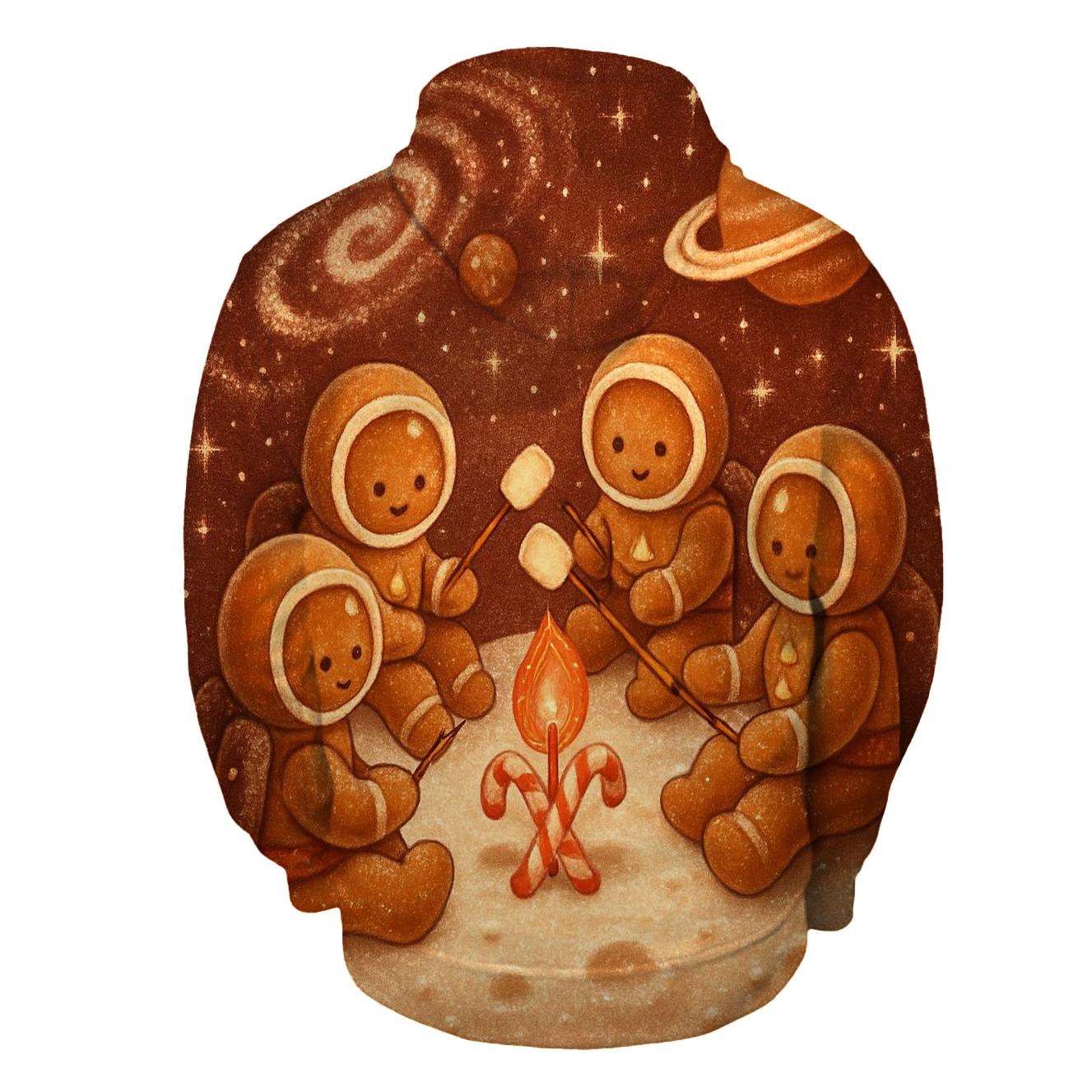 Gingerbread Galaxy Campfire embroidered hoodies
