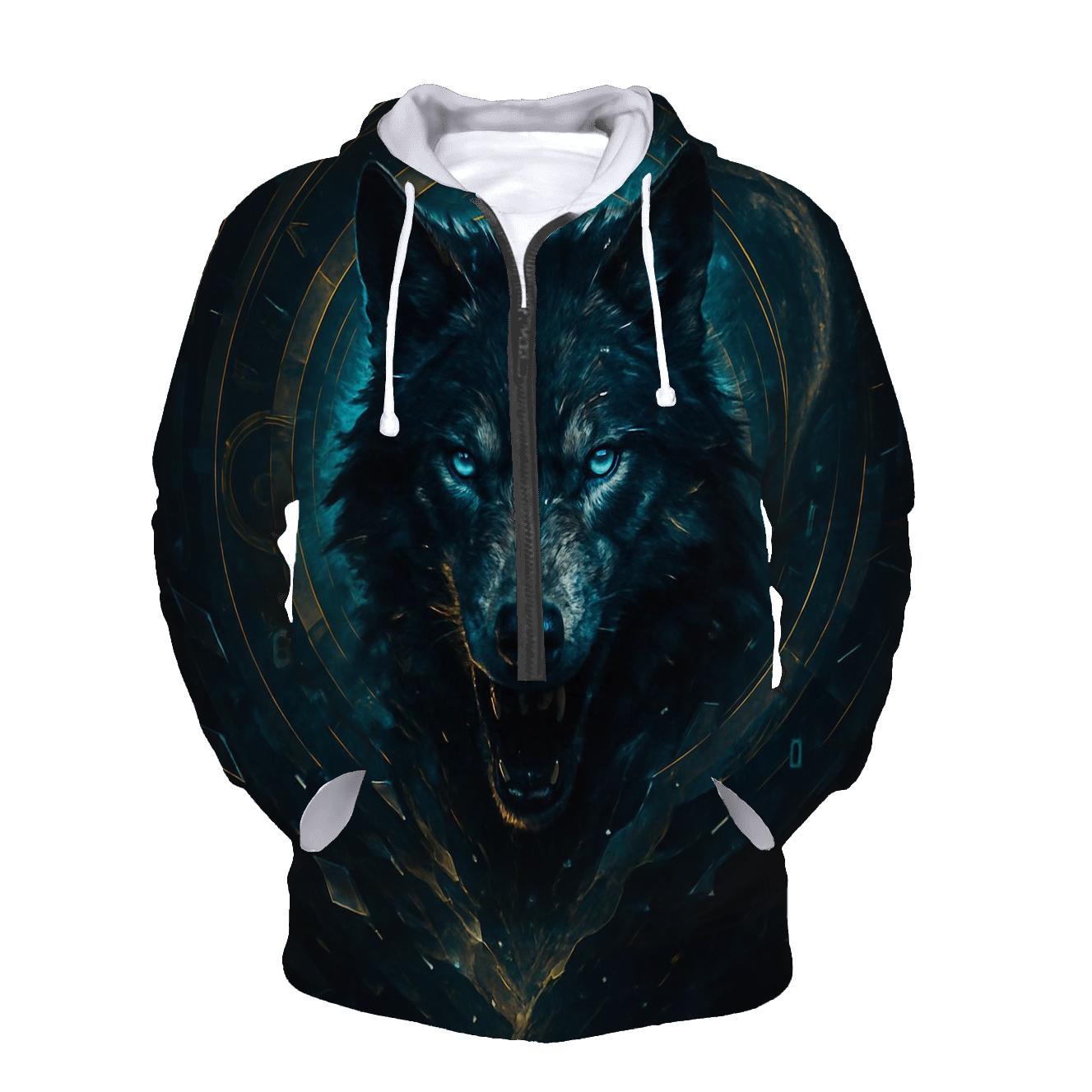 Chrono Rift Wolf hoodie designs