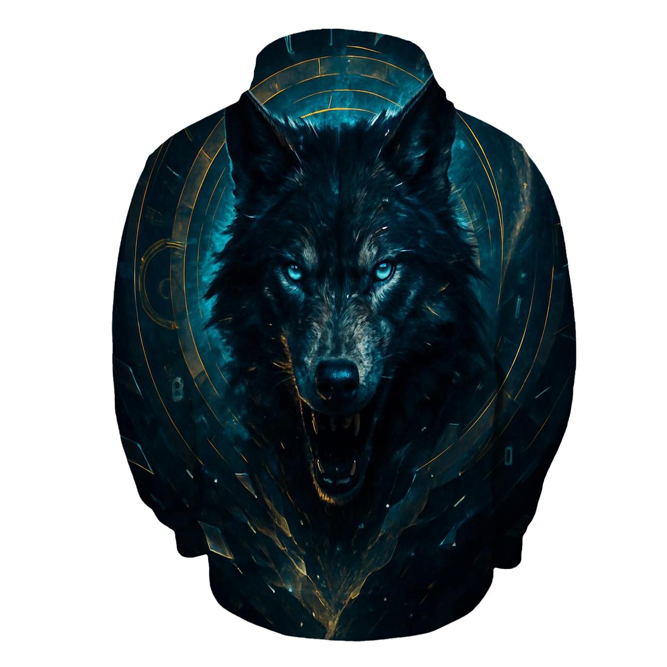Chrono Rift Wolf hoodie designs