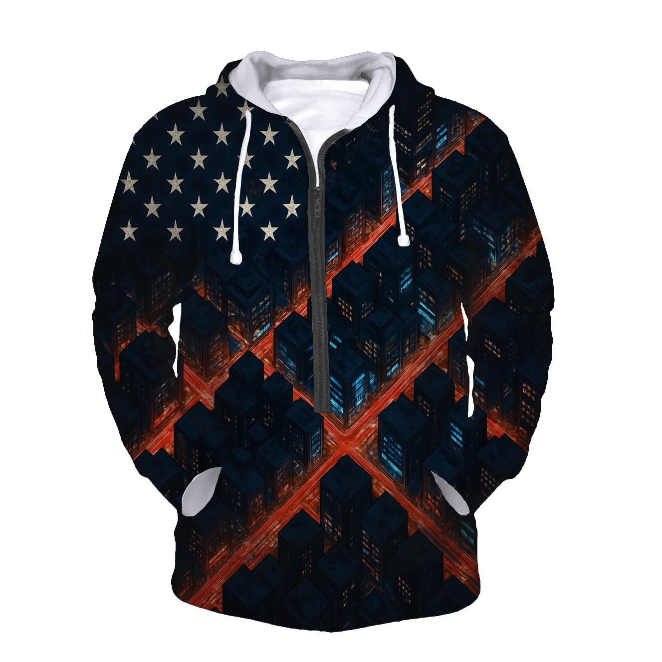 Urban Steel Grid Flag custom hoodies