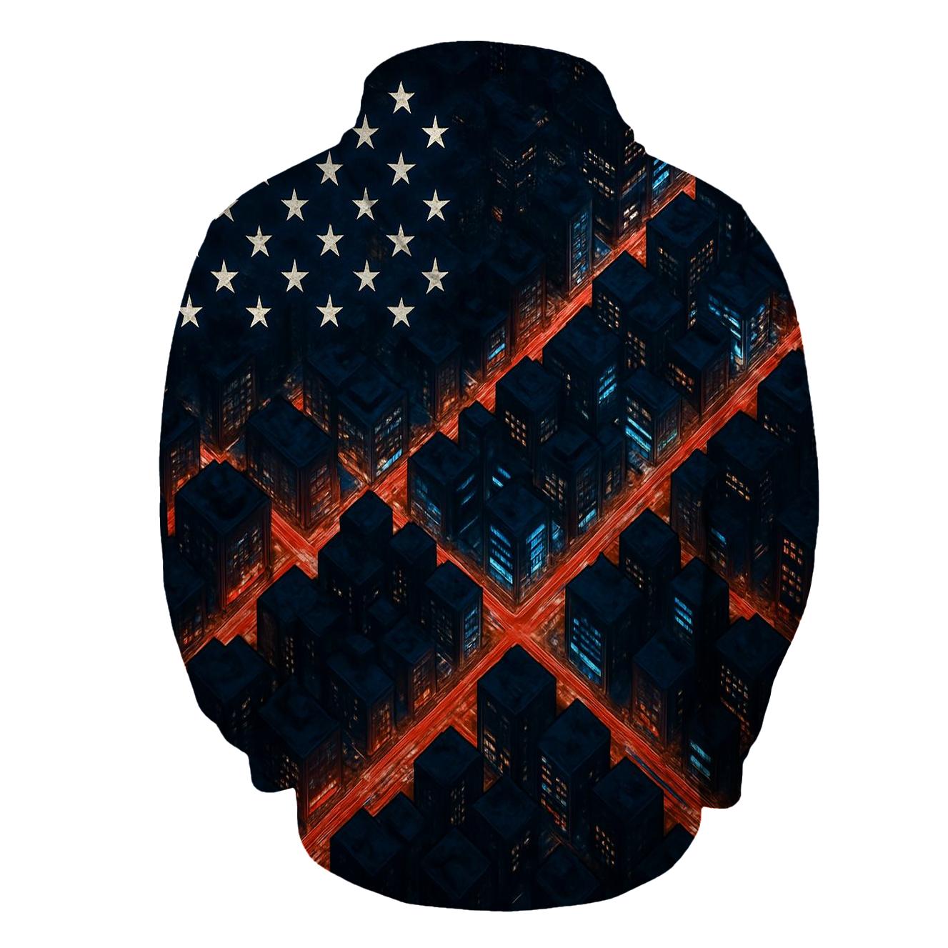 Urban Steel Grid Flag custom hoodies
