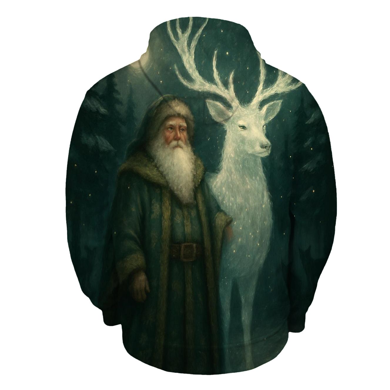 Forest Guardian Santa And Starlit Stag hoodie trends