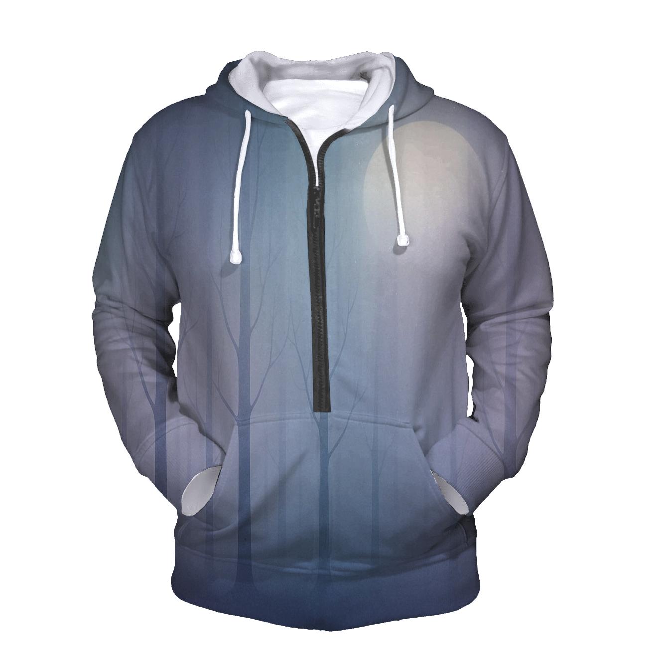 Lunar Veil Gradient Forest hoodie trends