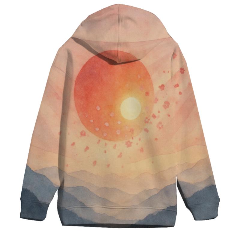 Aurora Over The Japanese Rising Sun hoodie styles