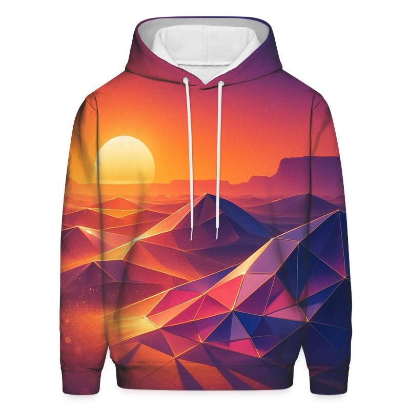 Dusk Over Crystal Dunes embroidered hoodies