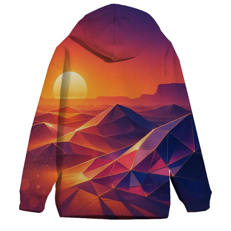 Dusk Over Crystal Dunes embroidered hoodies