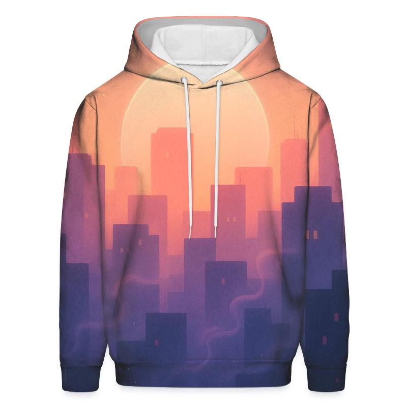 Aurora Of The Sleeping City embroidered hoodies