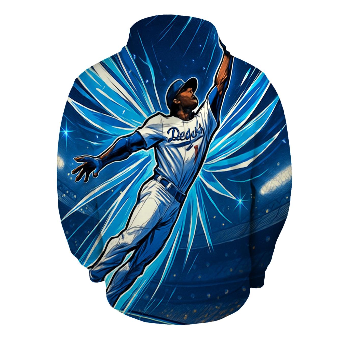 Angel Wing Outfield Leap zip-up hoodies