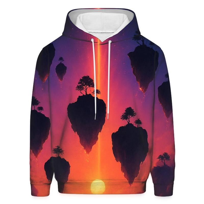 Floating Islands Of Ember Sky graphic hoodies
