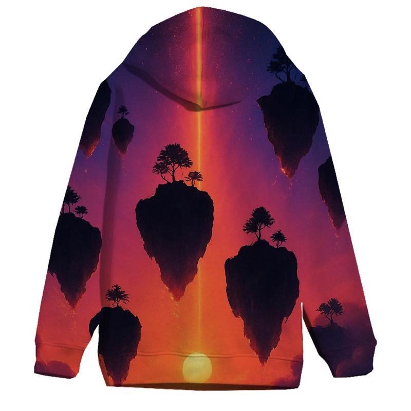 Floating Islands Of Ember Sky graphic hoodies