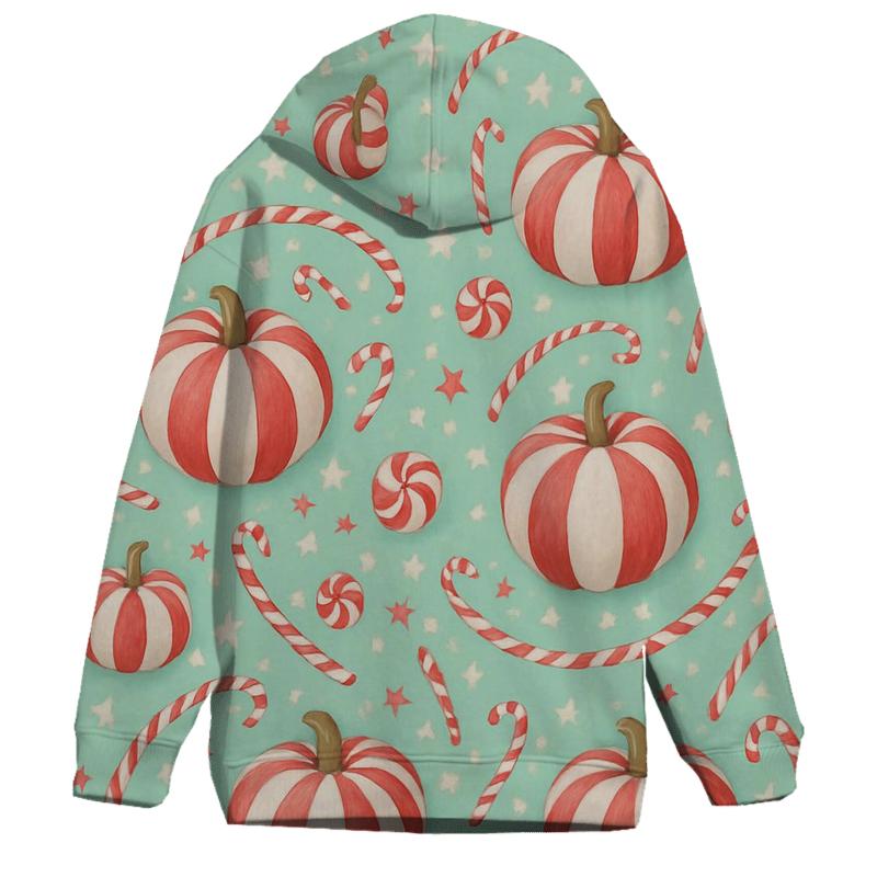 Peppermint Swirl Pumpkin Spiral Field hoodie styles