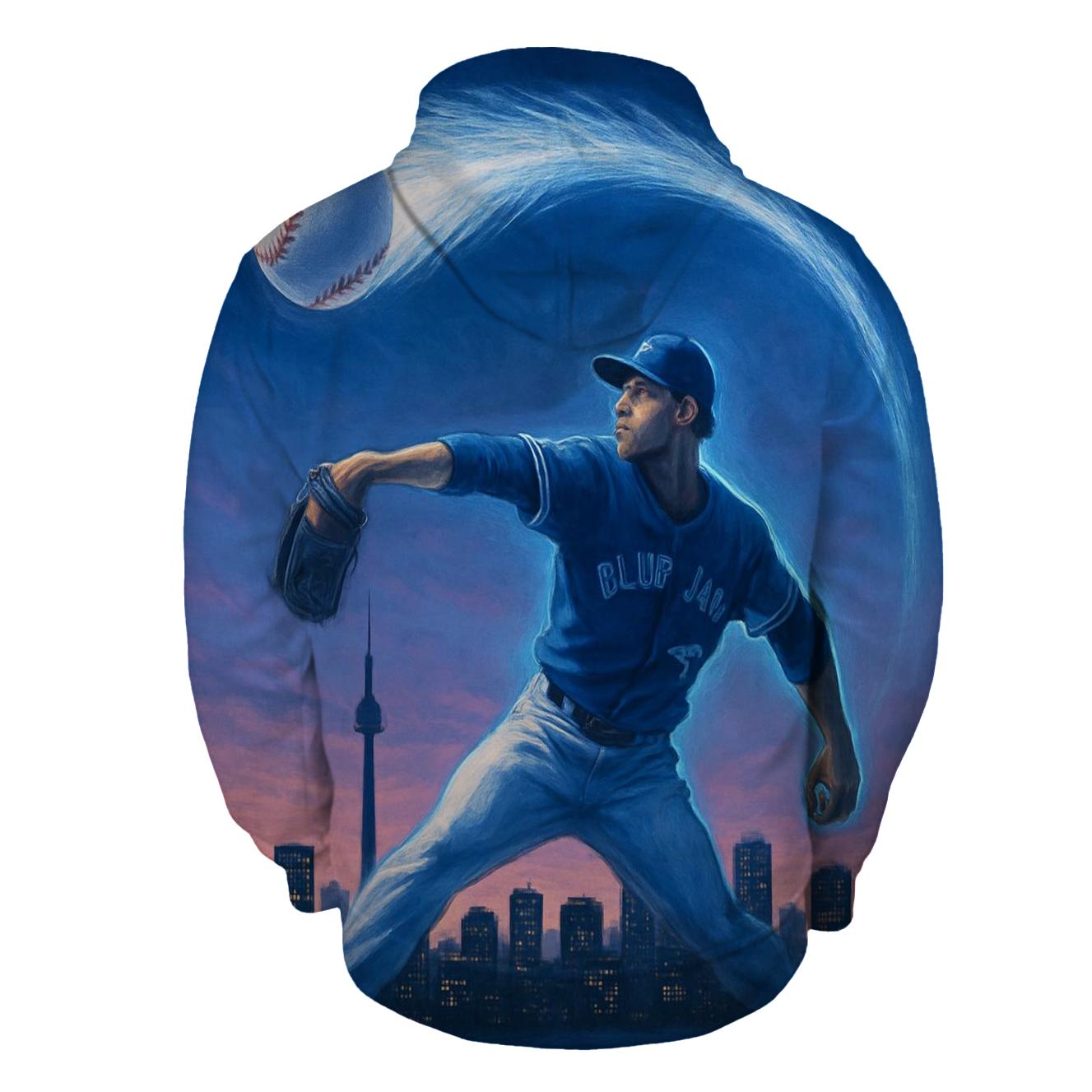 Skyline Curveball Arc Blue Jays Style embroidered hoodies
