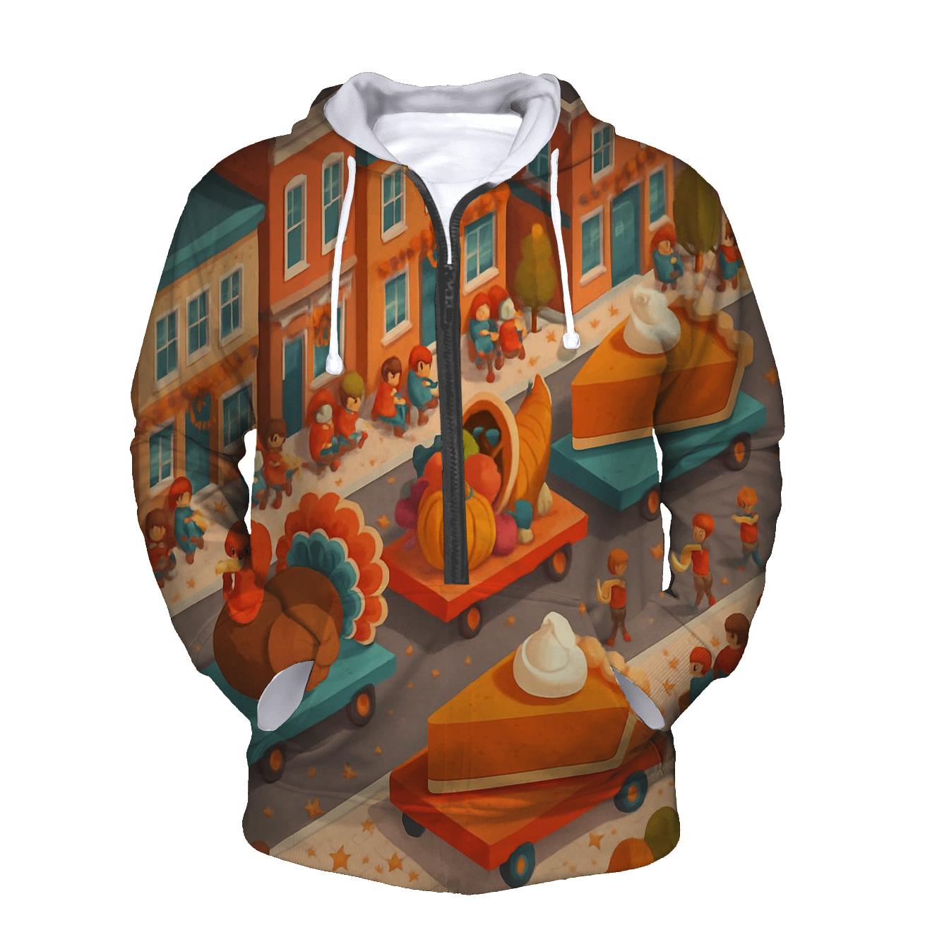 Tiny Town Thanksgiving Parade zip-up hoodies