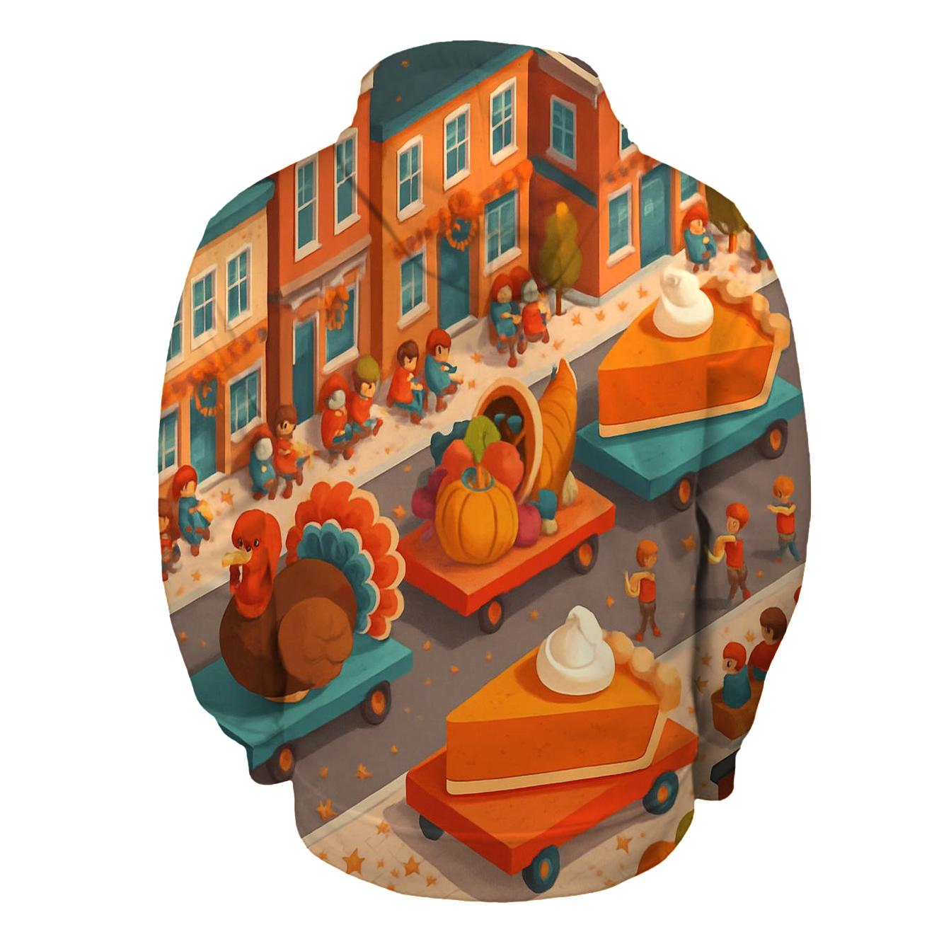 Tiny Town Thanksgiving Parade zip-up hoodies