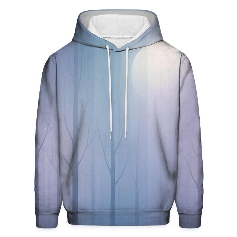 Lunar Veil Gradient Forest graphic hoodies