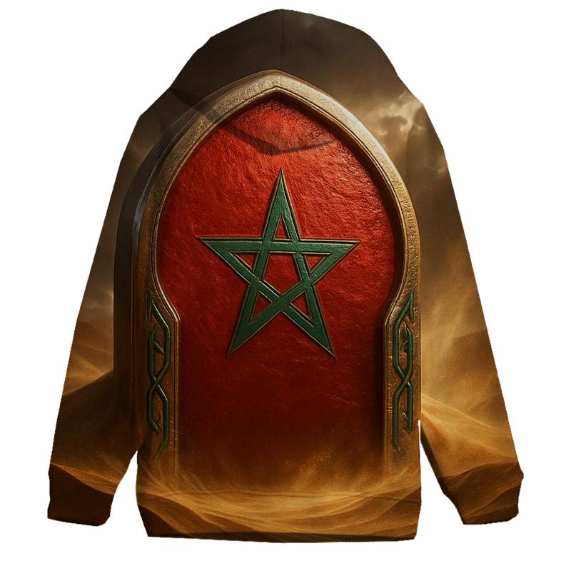 Moroccan Desert Gate Of Red And Green hoodie trends