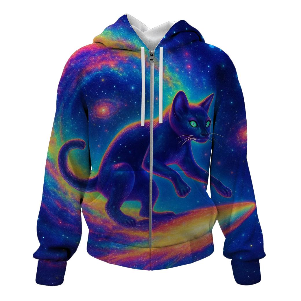 Nebula Tidal Wave Cat Surfer heavyweight hoodies