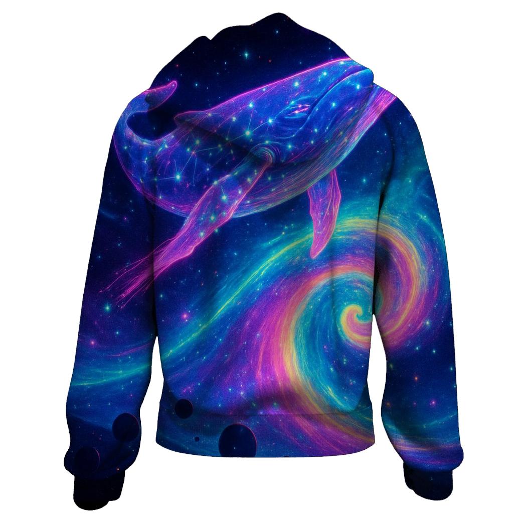 Neon Whale Surfing The Spiral Arm heavyweight hoodies