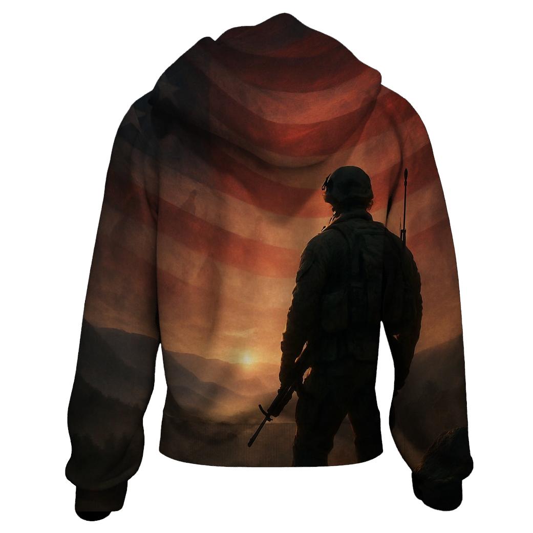 Eternal Watch Over The Homeland zip-up hoodies