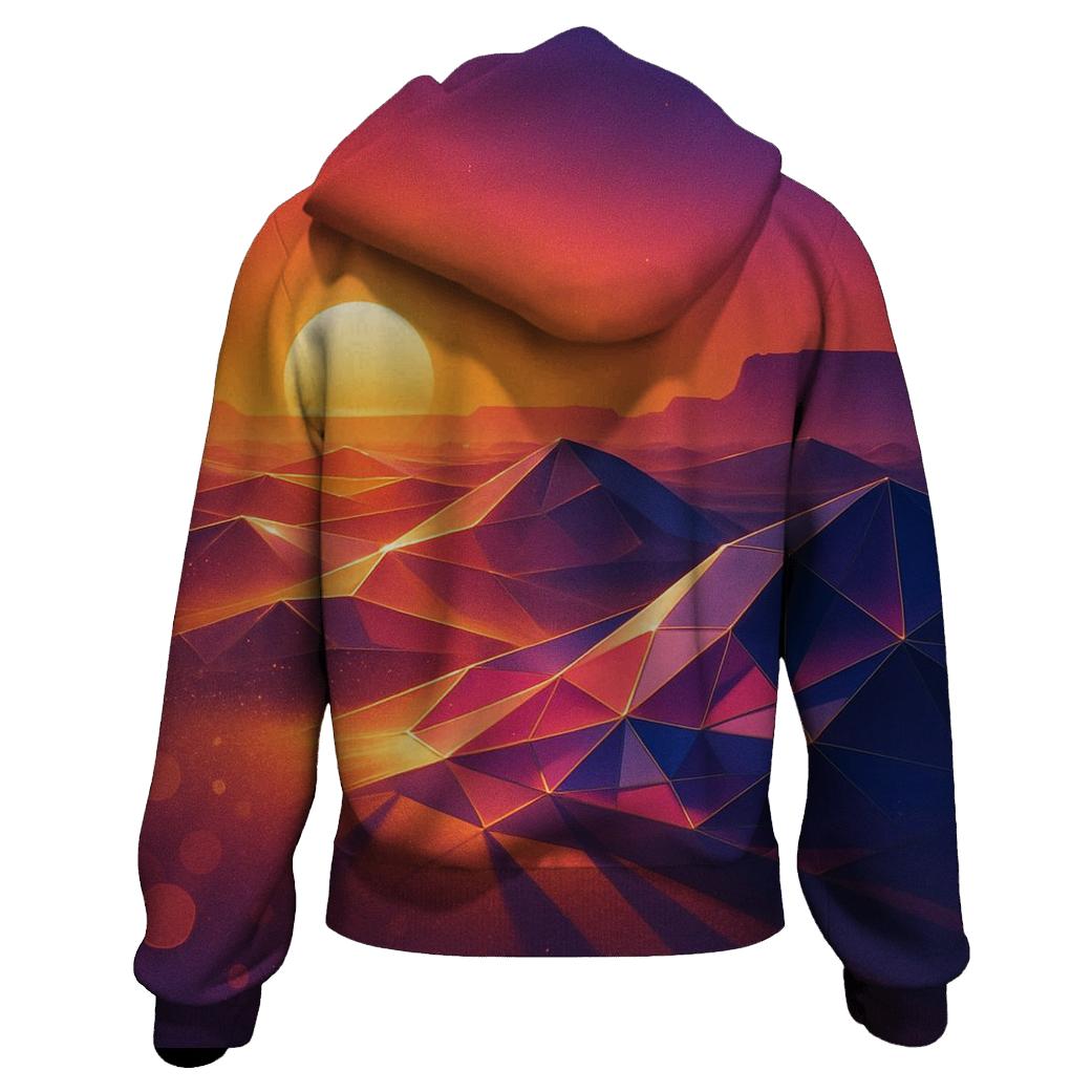 Dusk Over Crystal Dunes embroidered hoodies