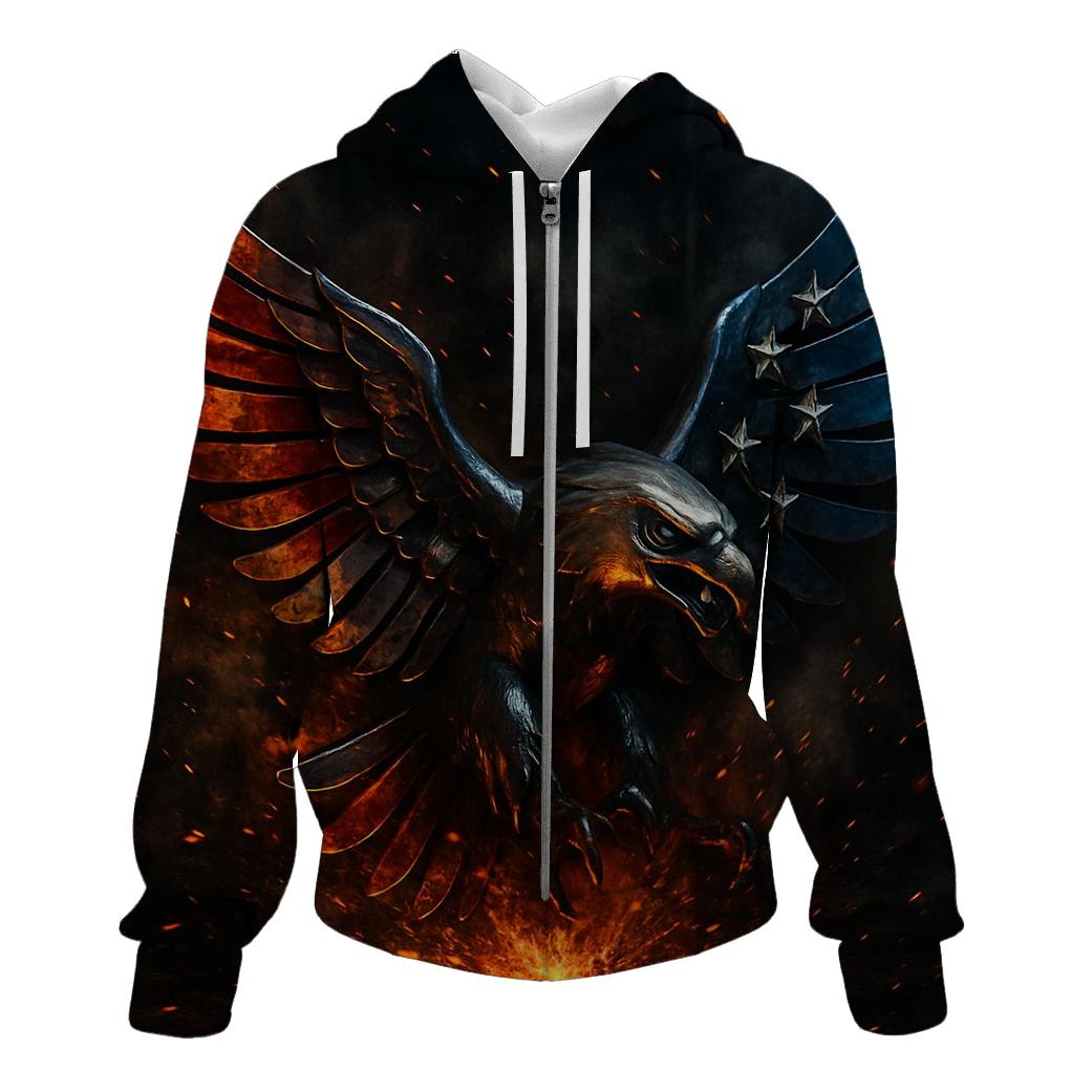 Eagle Of Molten Steel zip-up hoodies