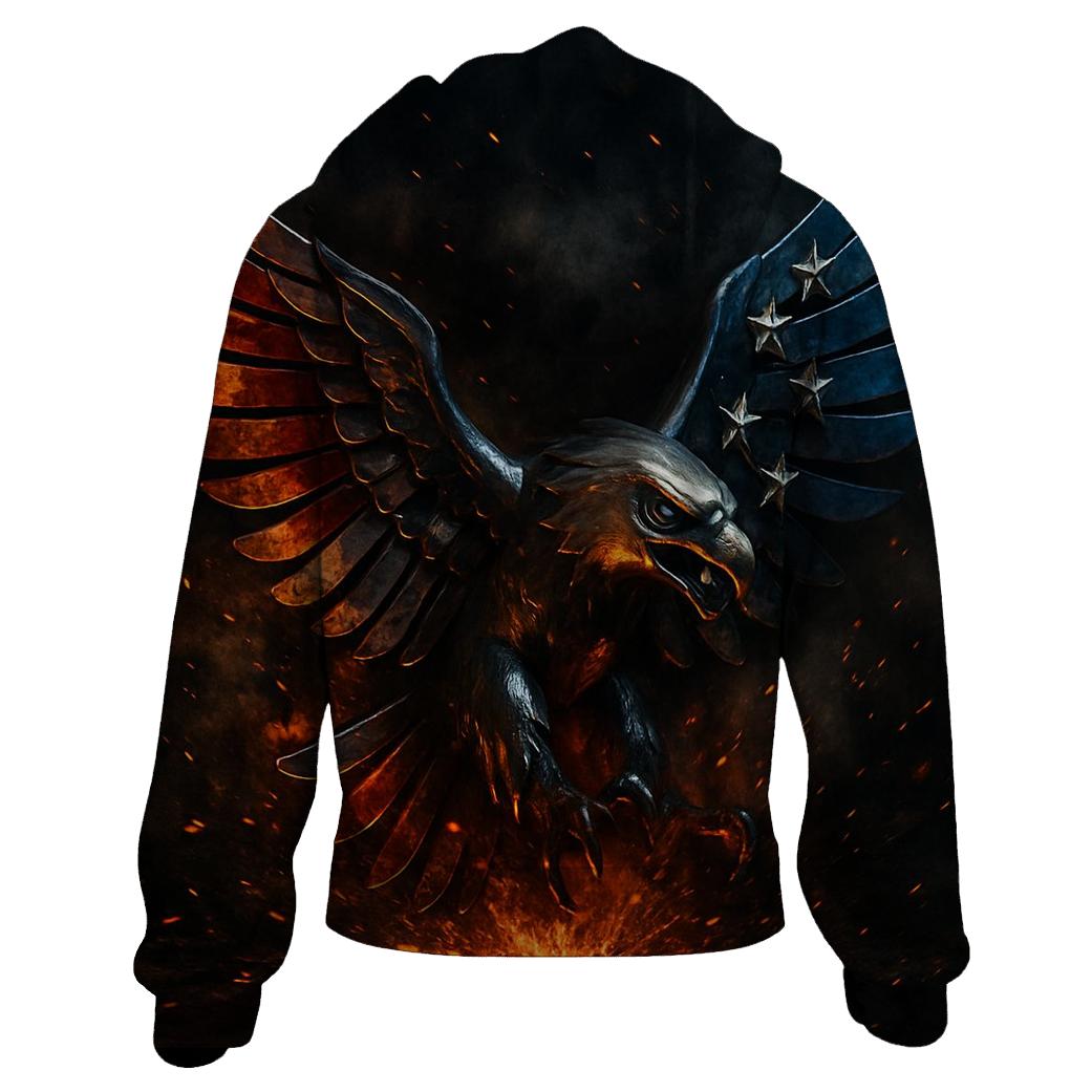Eagle Of Molten Steel zip-up hoodies