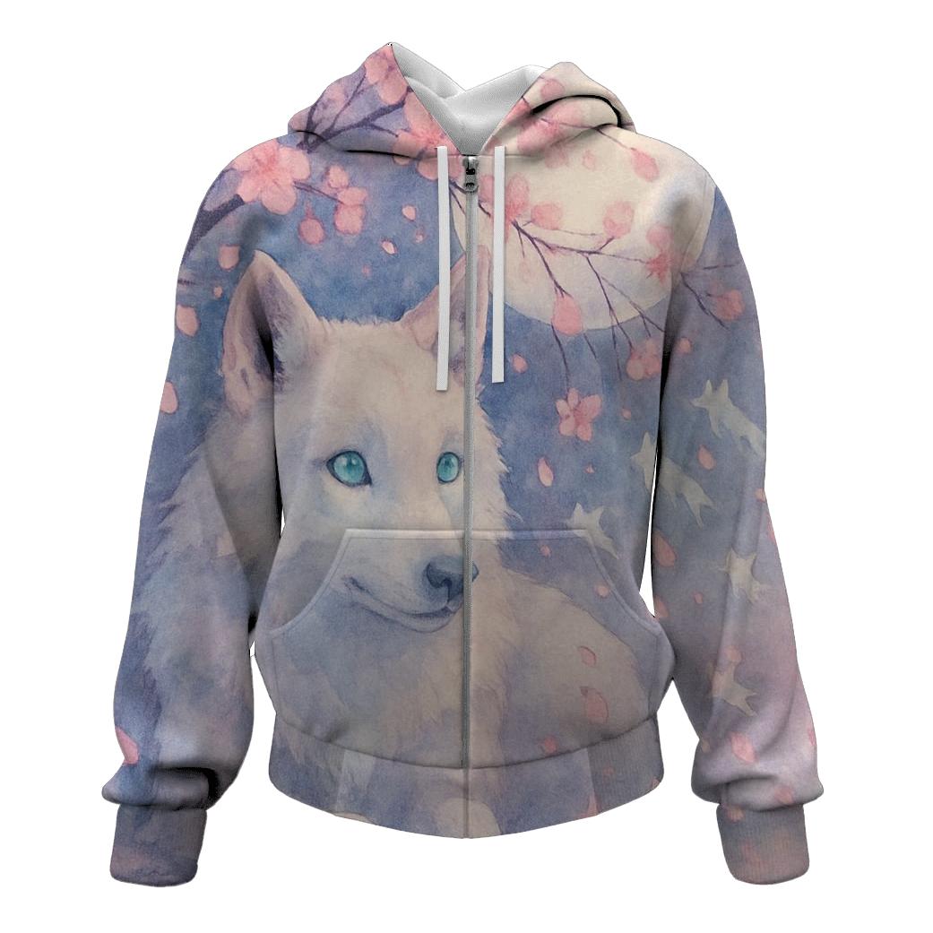 Moonlit Sakura Guardian custom hoodies