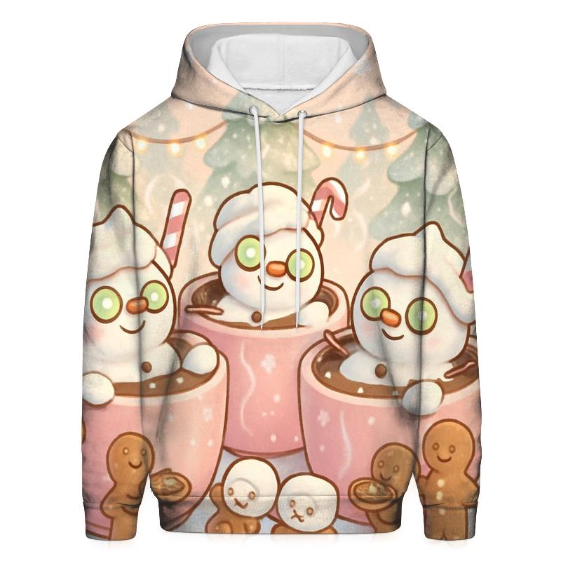 Snowman Hot Cocoa Spa Day pullover hoodies