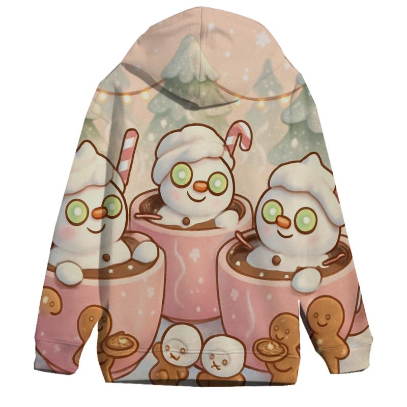 Snowman Hot Cocoa Spa Day pullover hoodies