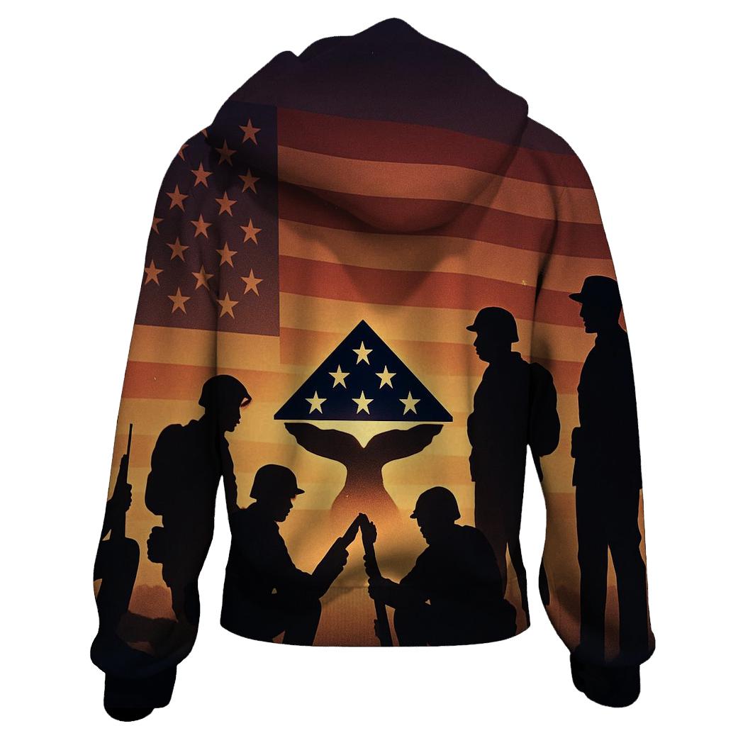 Honor Line At Dusk printed hoodies