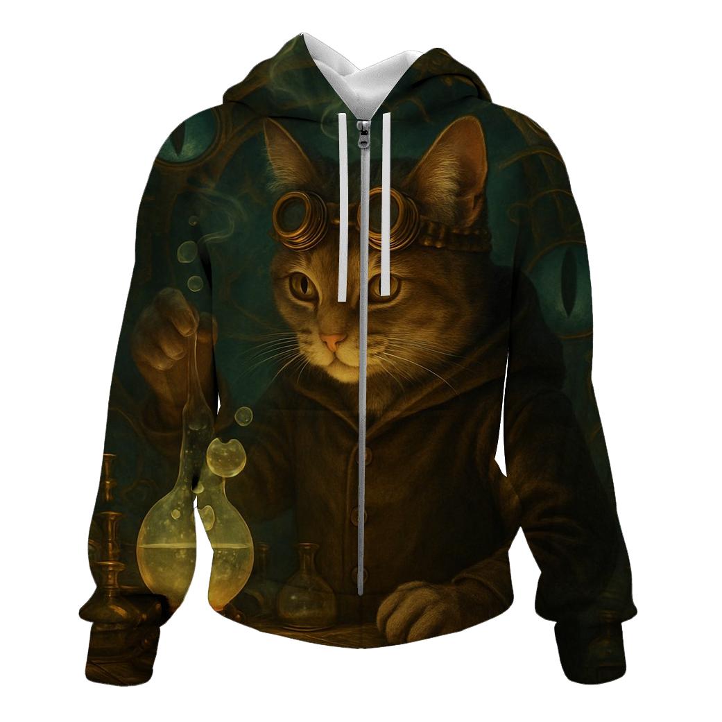 Clockwork Alchemist Cat Laboratory custom hoodies