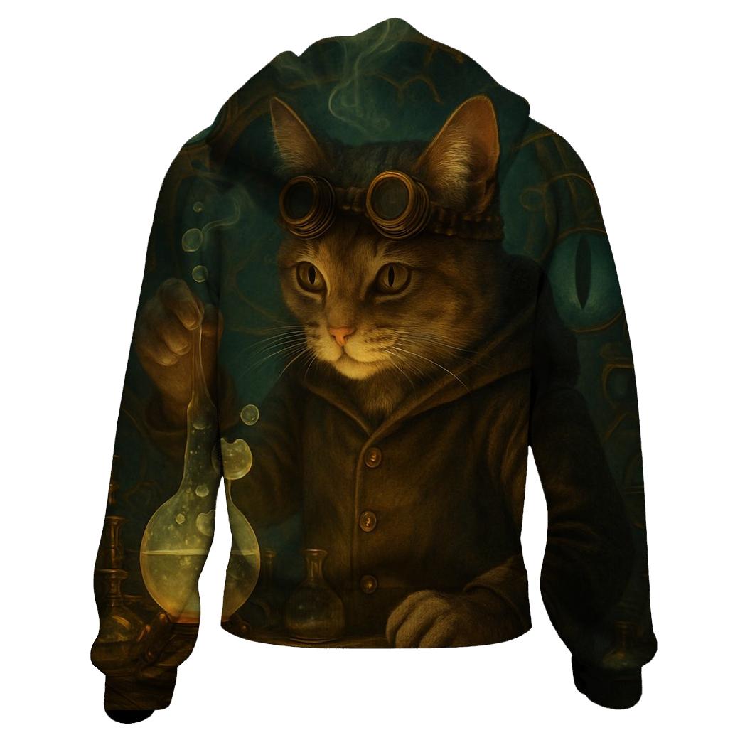 Clockwork Alchemist Cat Laboratory custom hoodies
