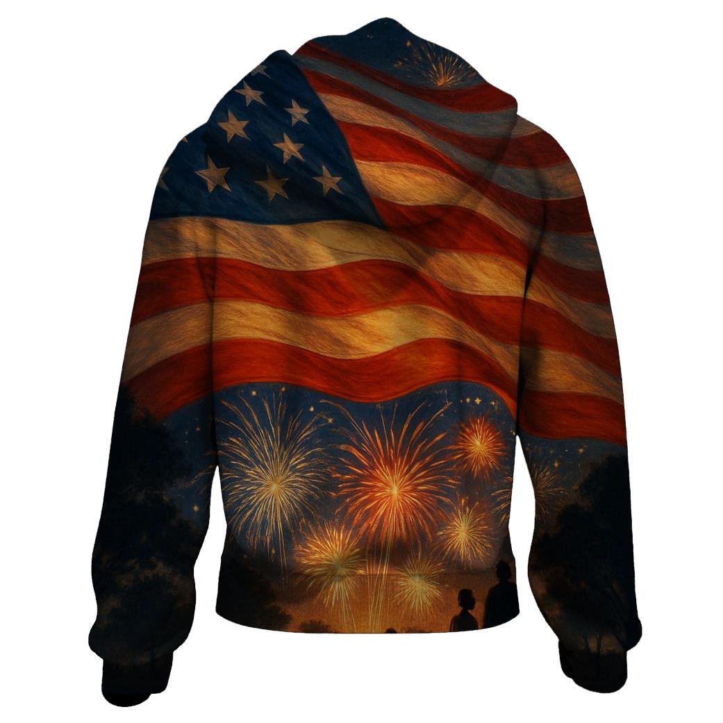 Fireworks Over Flowing Stripes premium hoodies