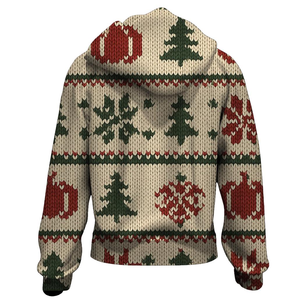 Nordic Knit Pumpkin Fair Isle Band pullover hoodies