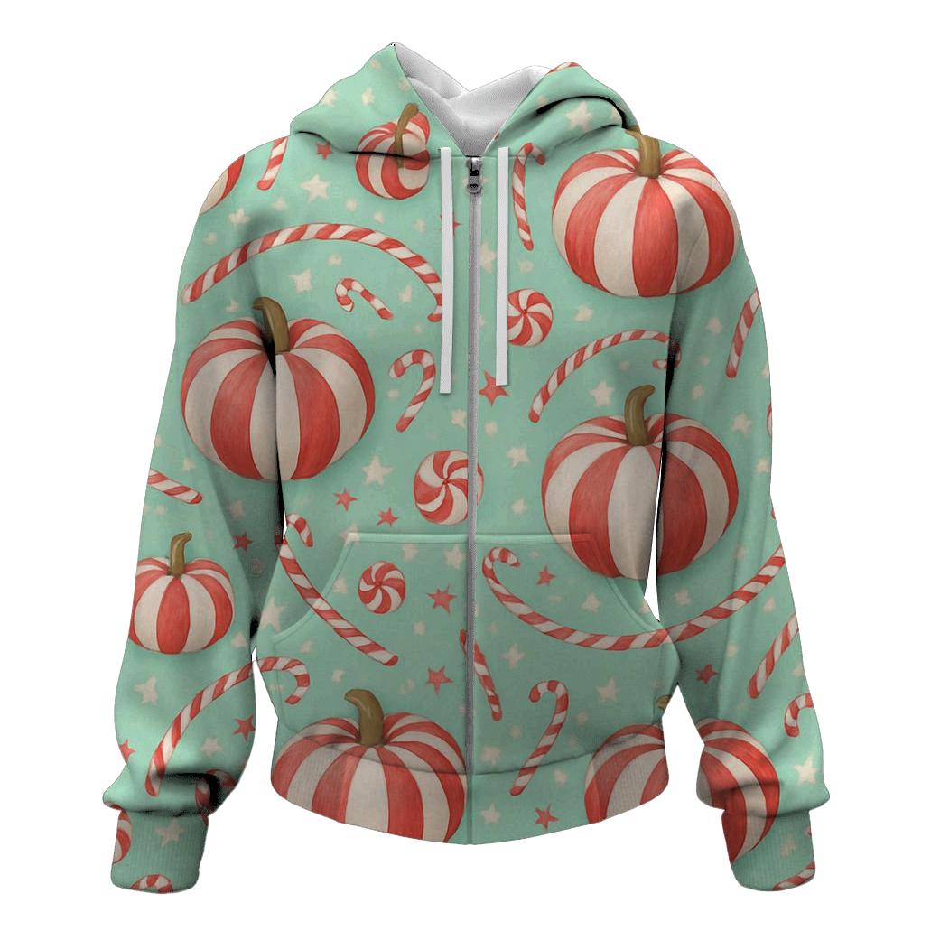 Peppermint Swirl Pumpkin Spiral Field hoodie styles