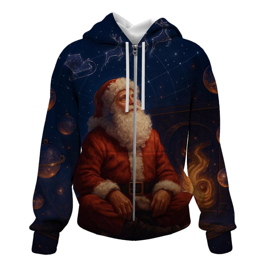 Galaxy Fireplace Santa Stargazer hoodies fashion