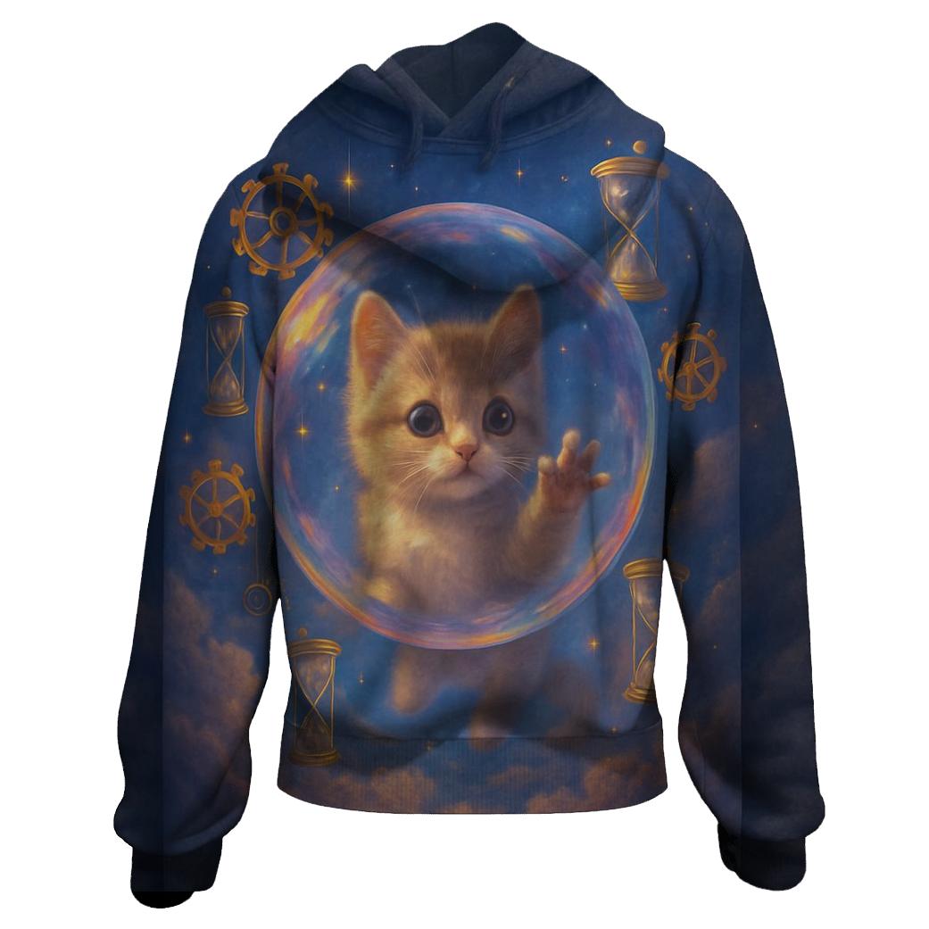 Time Bubble Kitten Voyage custom hoodies