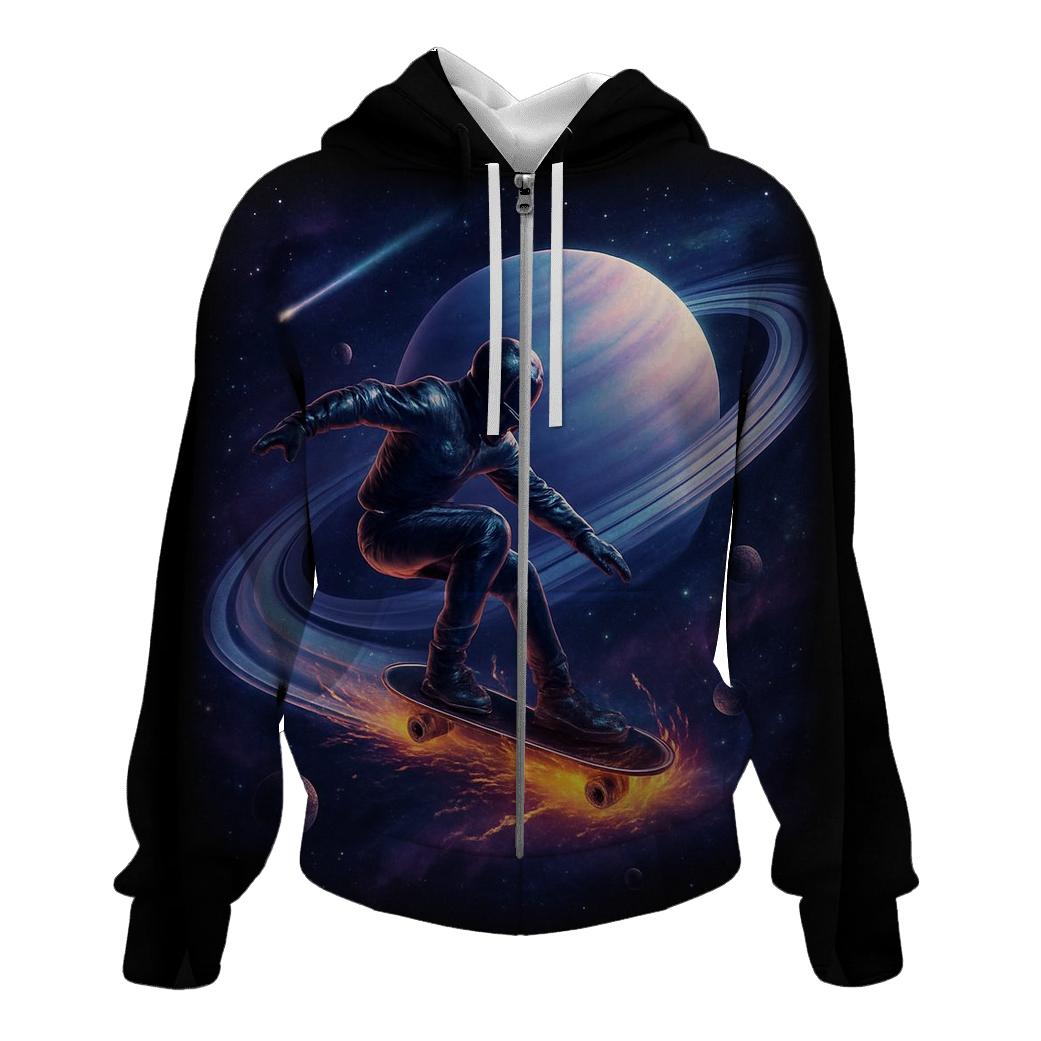 Meteor Skater On The Ringed Highway graphic hoodies
