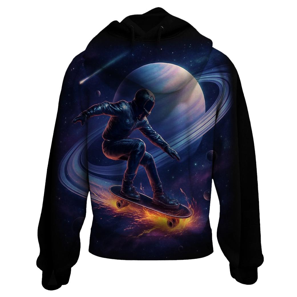 Meteor Skater On The Ringed Highway graphic hoodies