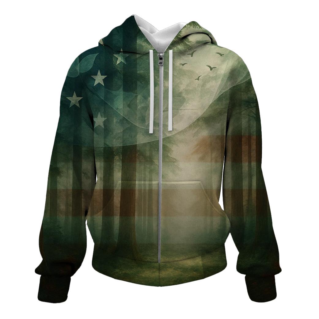 Forest Canopy Patriot Wind hoodie designs
