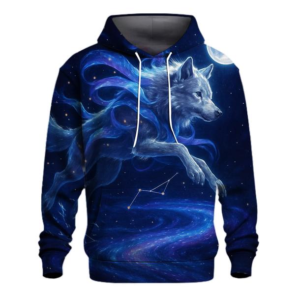 Celestial Drift Wolf heavyweight hoodies