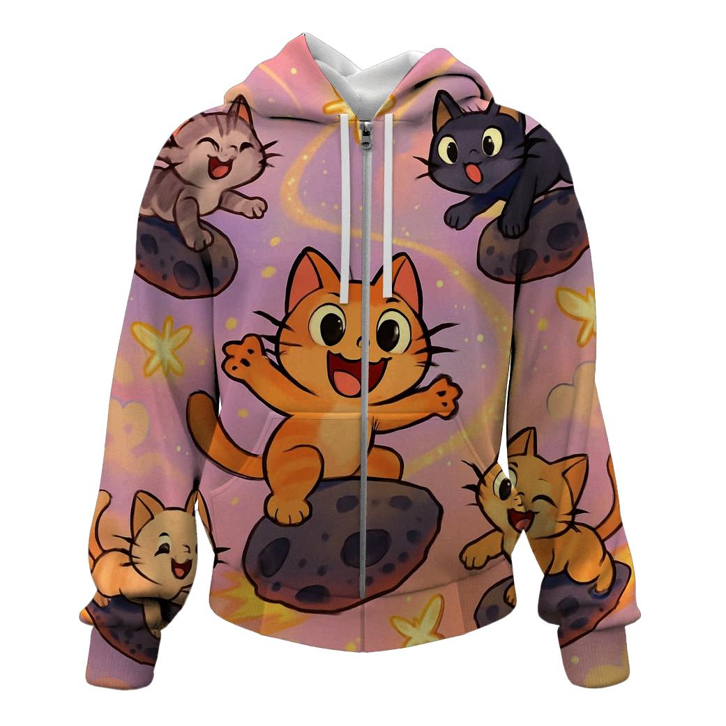 Playground Meteor Kitten Swarm printed hoodies