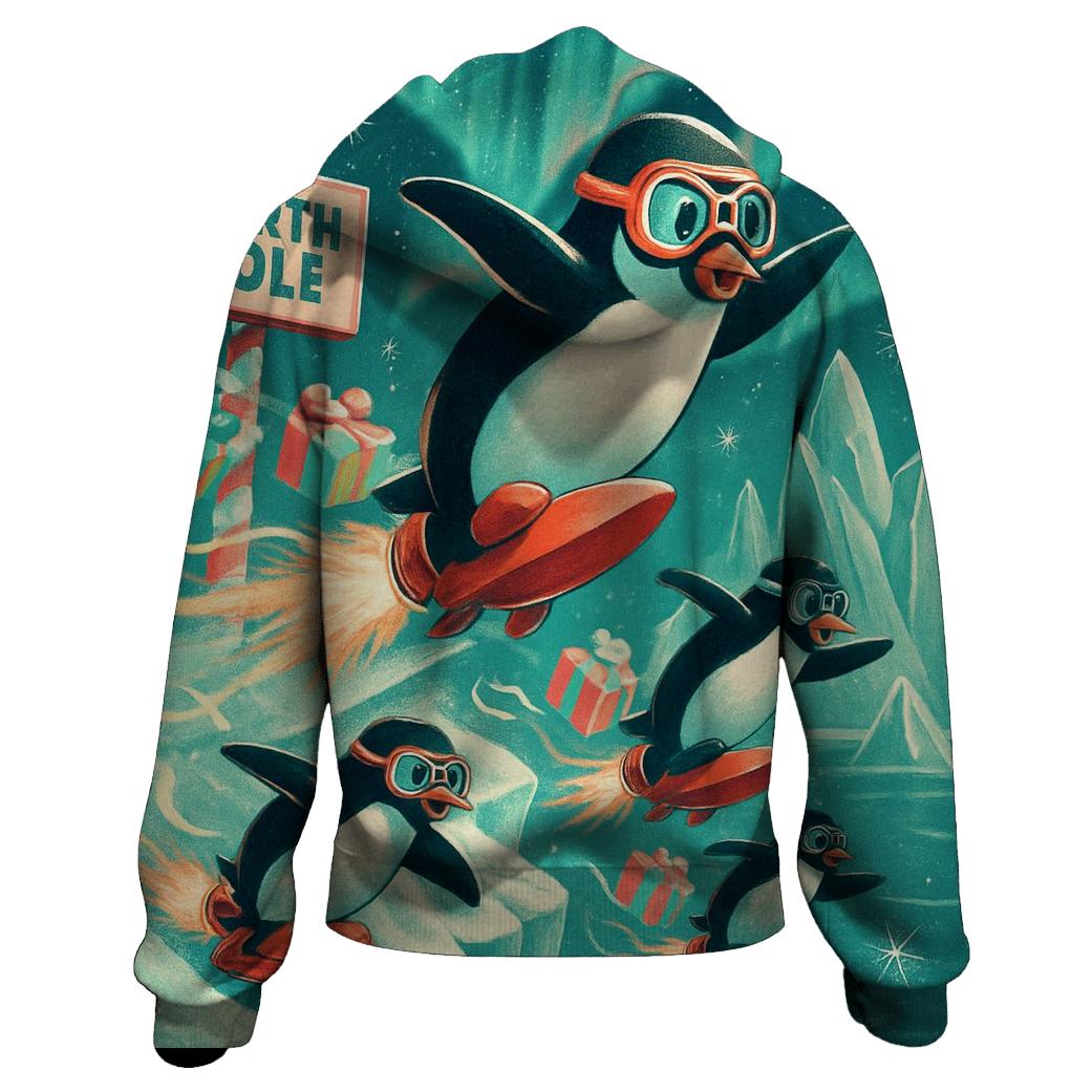 North Pole Penguin Delivery Squad custom hoodies