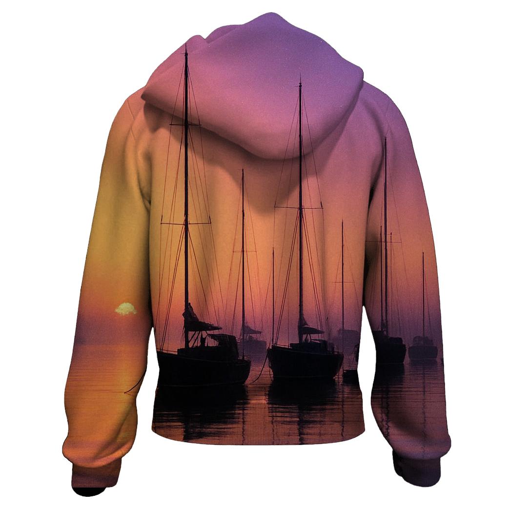 Harbor Of Glass At Last Light premium hoodies