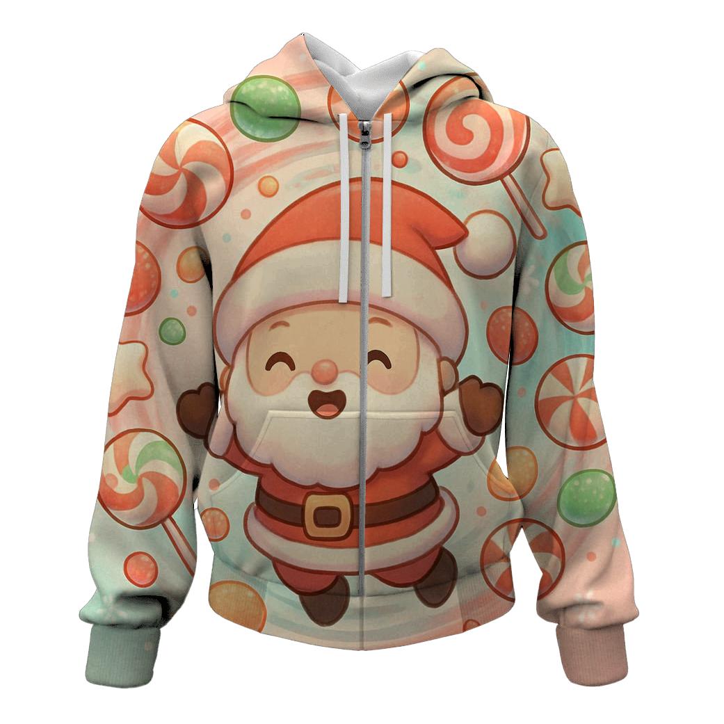 Bubblegum Chibi Santa Candy Storm embroidered hoodies